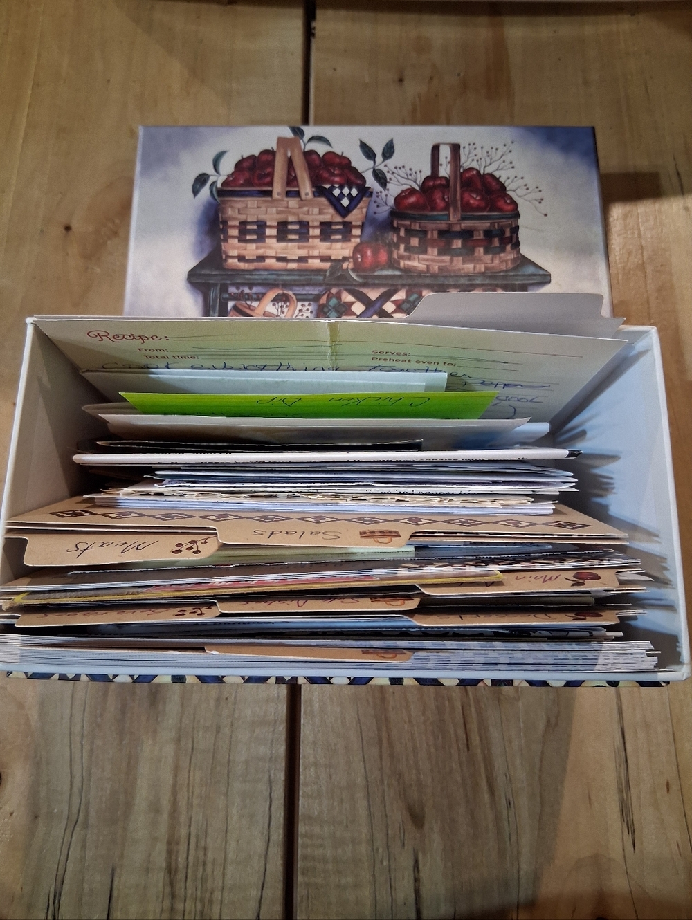 Recipe Box with Handwritten Recipes